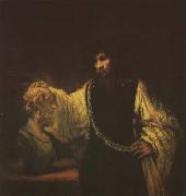 REMBRANDT Harmenszoon van Rijn Aristotle Contemplating the Bust of Homer (mk08) Sweden oil painting artist